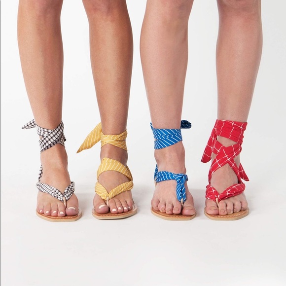 Barcelona Sunny Yellow Wrap Kitten Wedge Sandal - Picture 3 of 6